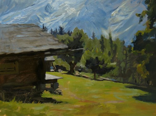 Above the Mer de Glace 20x30cm