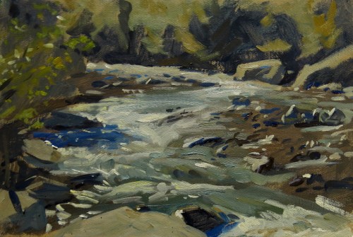 Alpine Torrent at Berard II 24x30cm