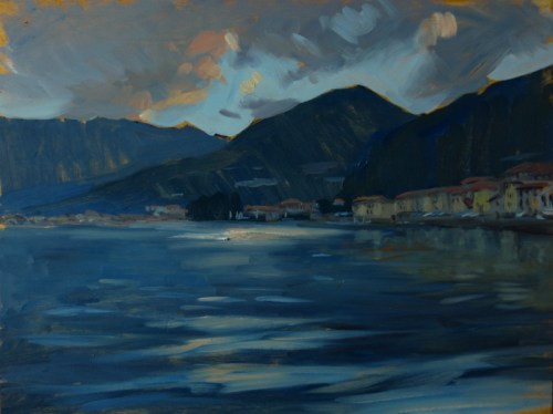 Evening, Domaso 24x30cm