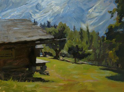 Above the Mer de Glace 20x30cm